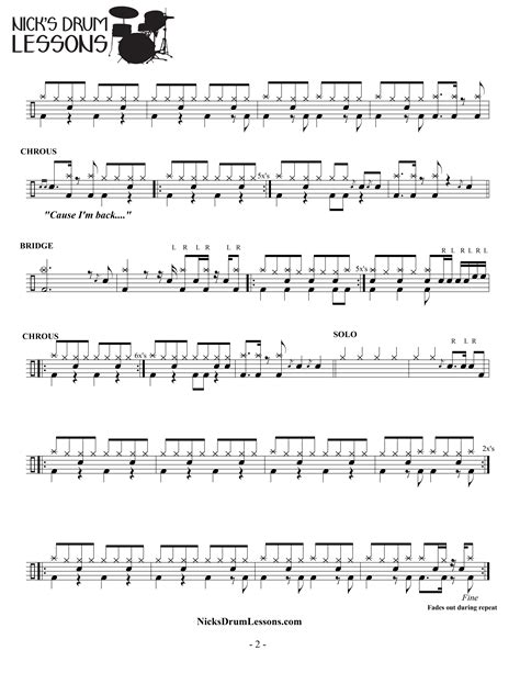 Take a look at the following and give the audio a listen. . Free drum sheet music